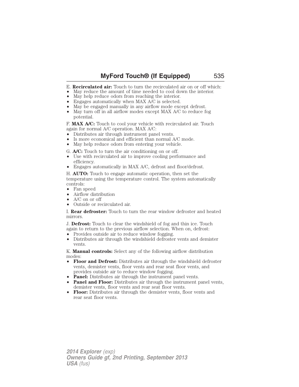 Myford touch® (if equipped) 535 | FORD 2014 Explorer v.2 User Manual | Page 537 / 593