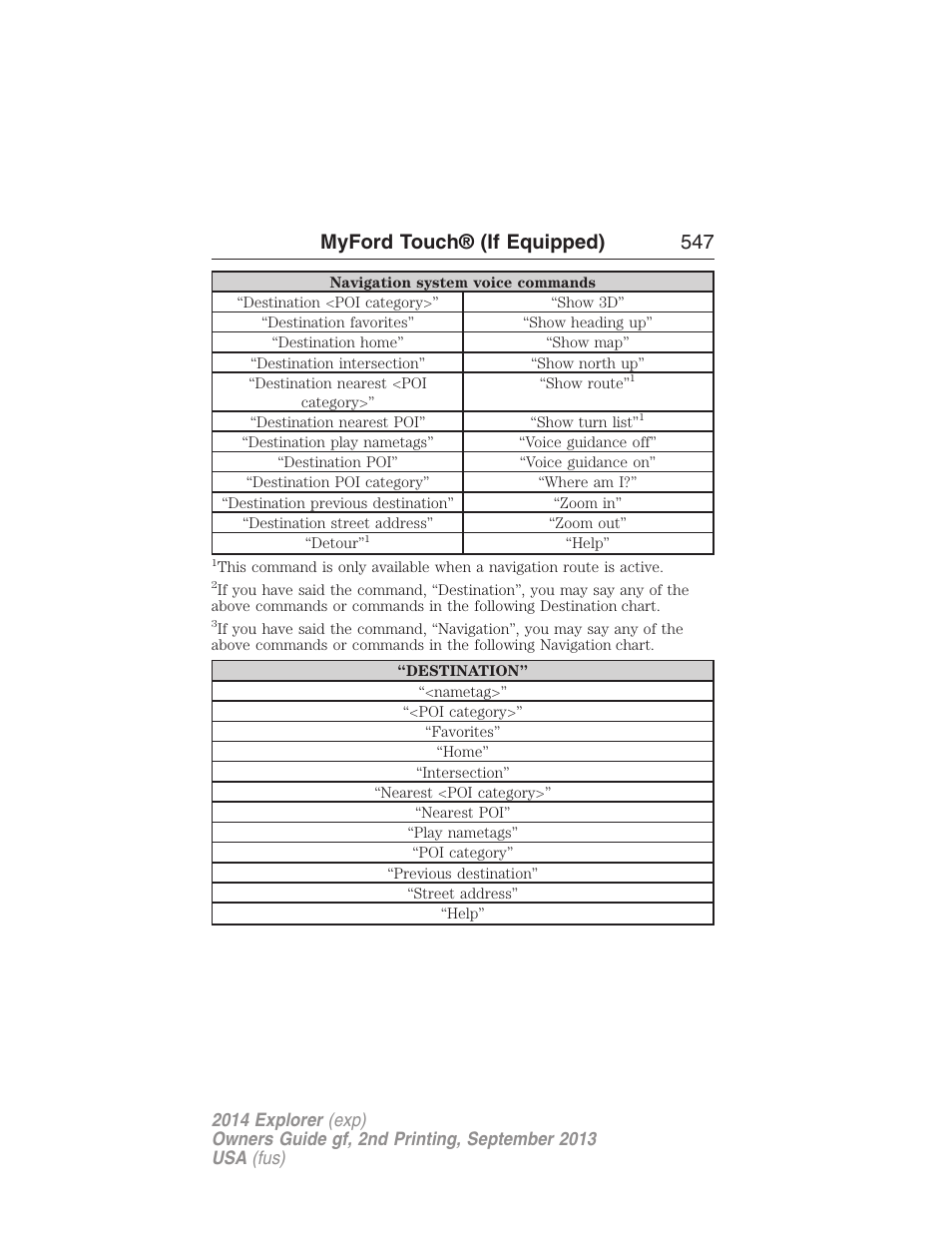 Myford touch® (if equipped) 547 | FORD 2014 Explorer v.2 User Manual | Page 549 / 593