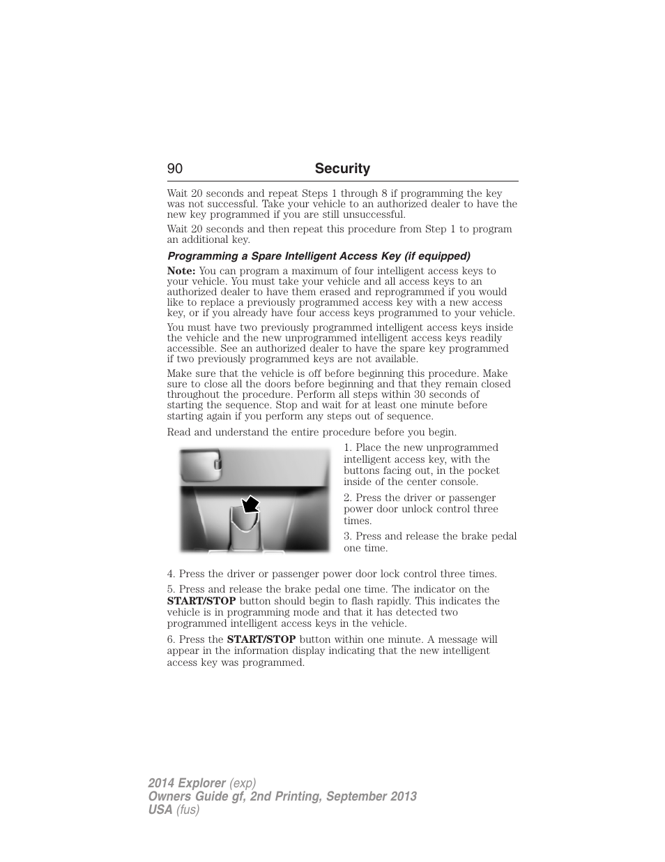 90 security | FORD 2014 Explorer v.2 User Manual | Page 92 / 593