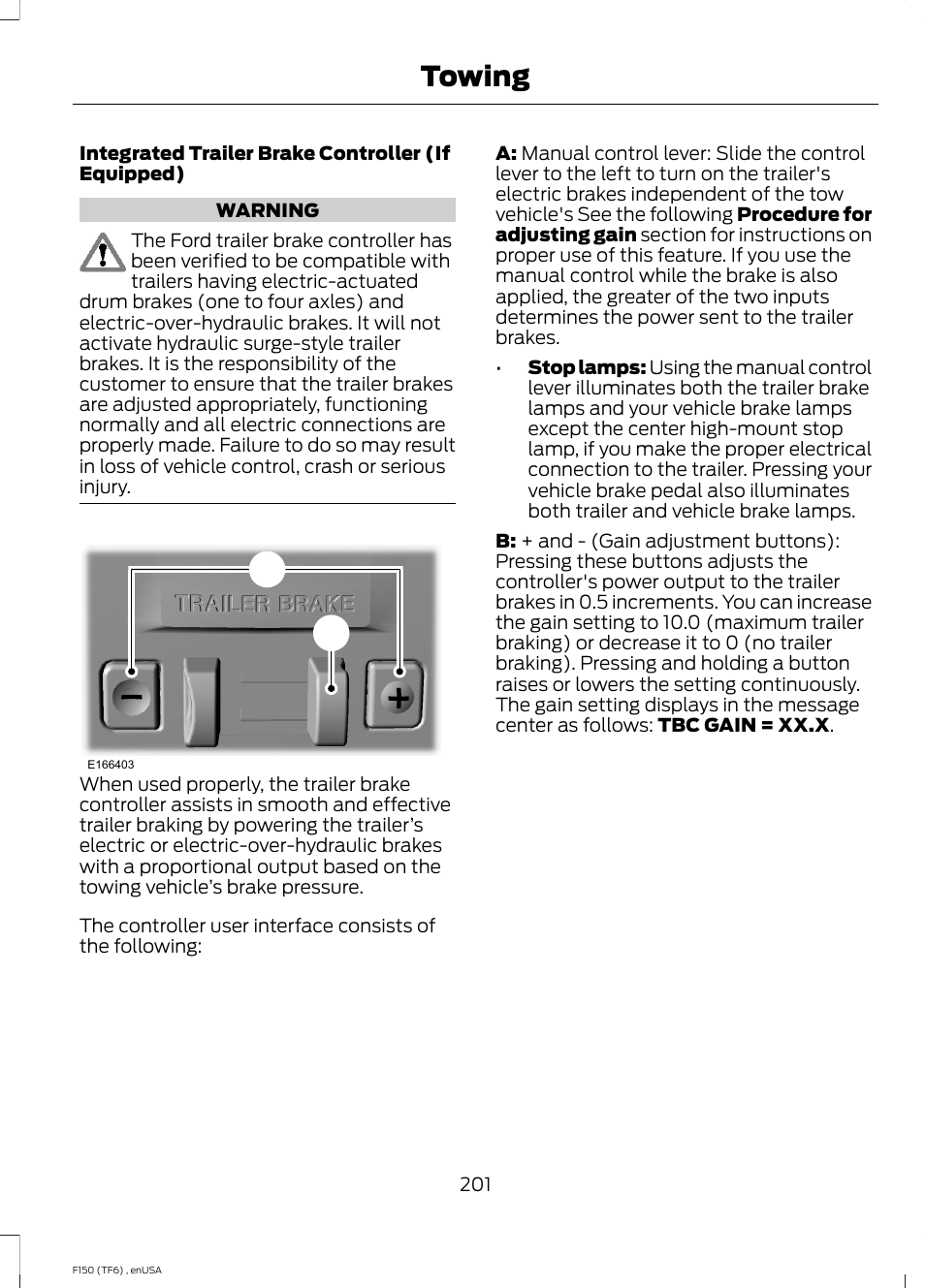 Towing | FORD 2014 F-150 Raptor v.2 User Manual | Page 204 / 470