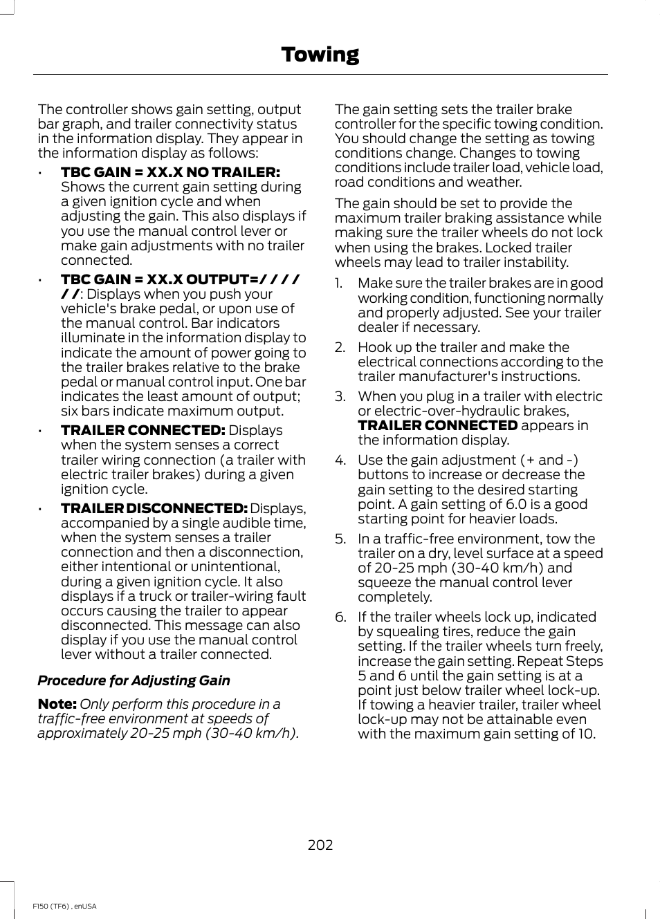 Towing | FORD 2014 F-150 Raptor v.2 User Manual | Page 205 / 470