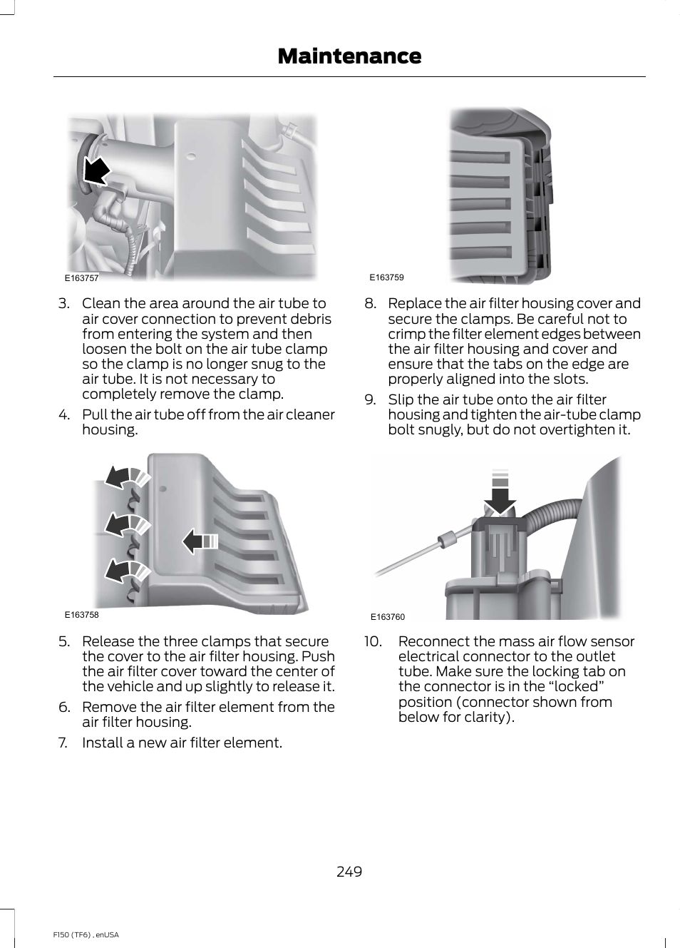 Maintenance | FORD 2014 F-150 Raptor v.2 User Manual | Page 252 / 470