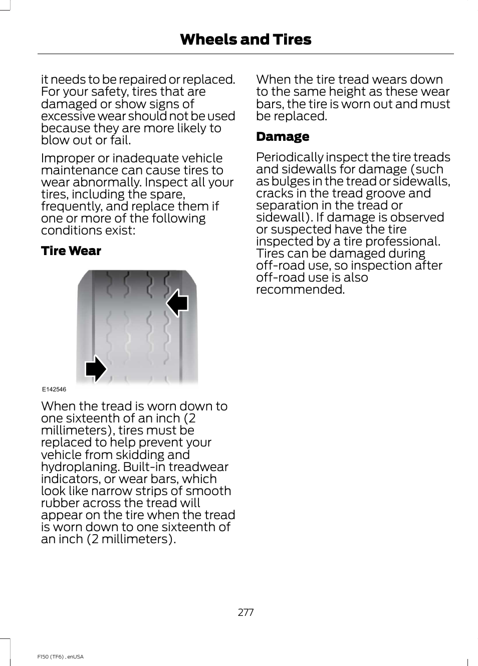 Wheels and tires | FORD 2014 F-150 Raptor v.2 User Manual | Page 280 / 470