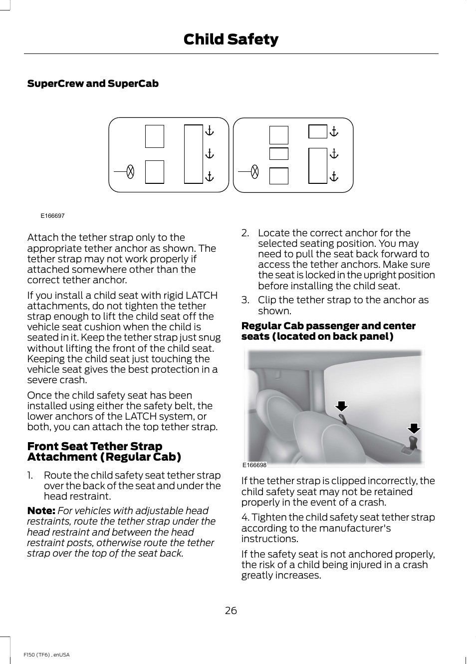 Child safety | FORD 2014 F-150 Raptor v.2 User Manual | Page 29 / 470