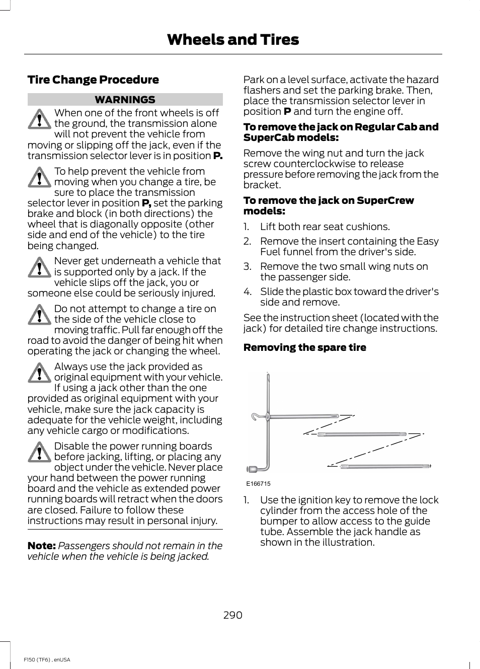 Wheels and tires | FORD 2014 F-150 Raptor v.2 User Manual | Page 293 / 470