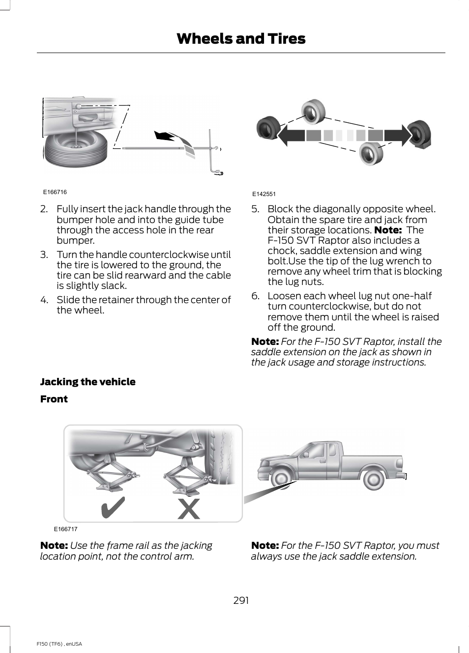 Wheels and tires | FORD 2014 F-150 Raptor v.2 User Manual | Page 294 / 470