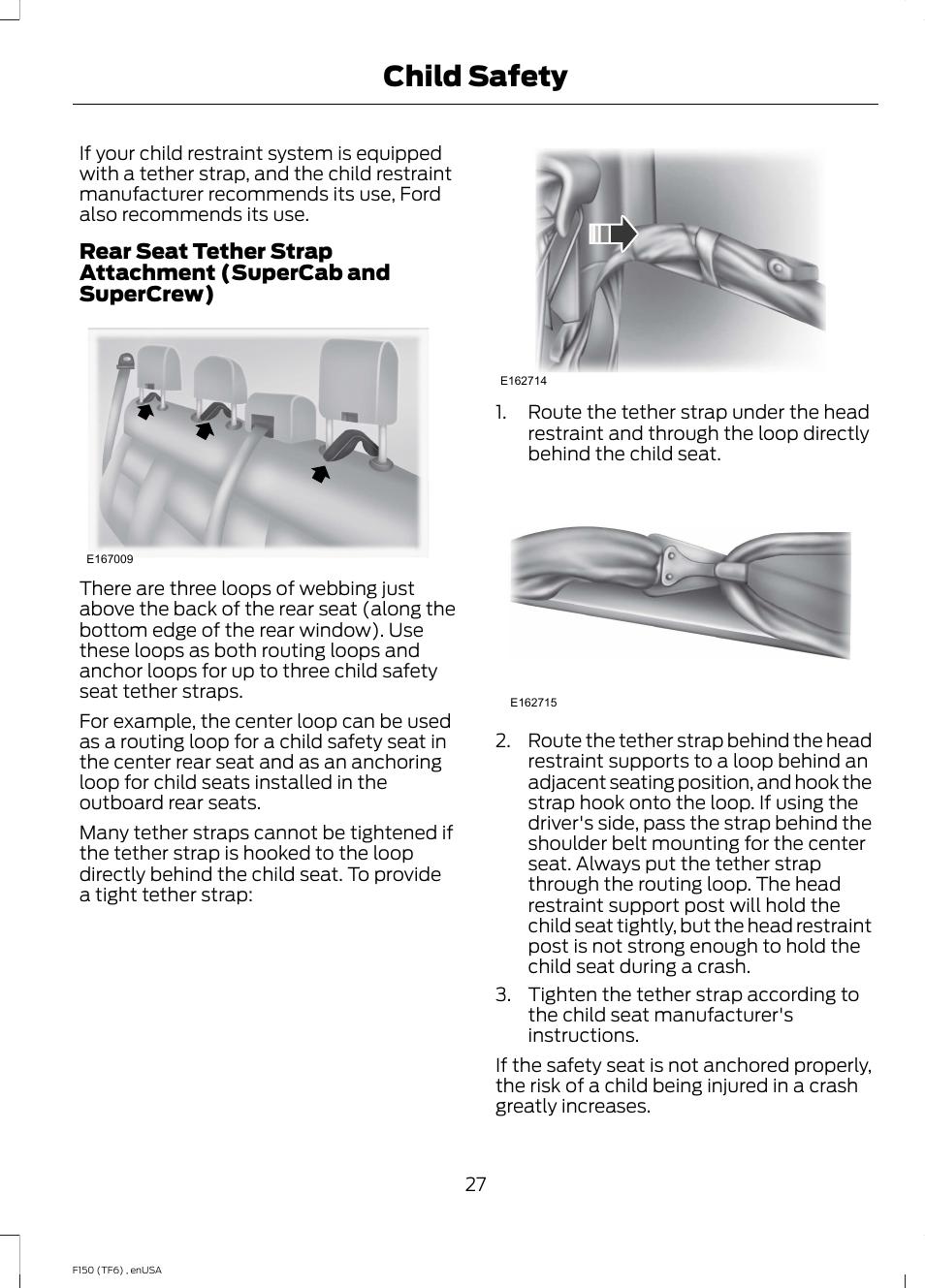 Child safety | FORD 2014 F-150 Raptor v.2 User Manual | Page 30 / 470