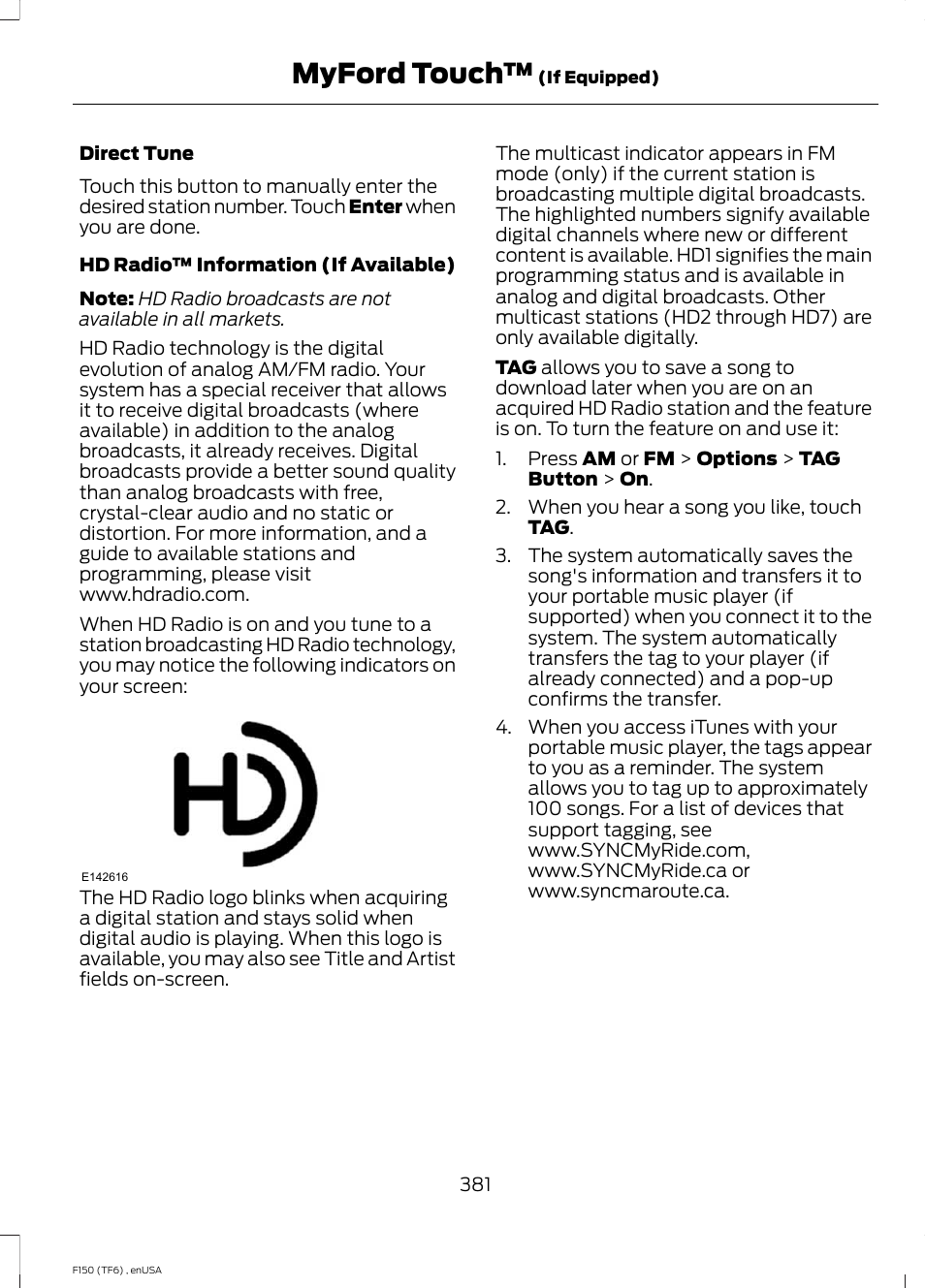 Myford touch | FORD 2014 F-150 Raptor v.2 User Manual | Page 384 / 470