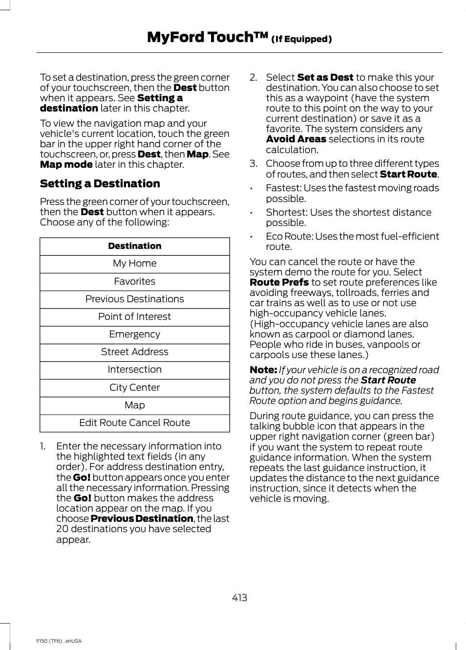 Myford touch | FORD 2014 F-150 Raptor v.2 User Manual | Page 416 / 470