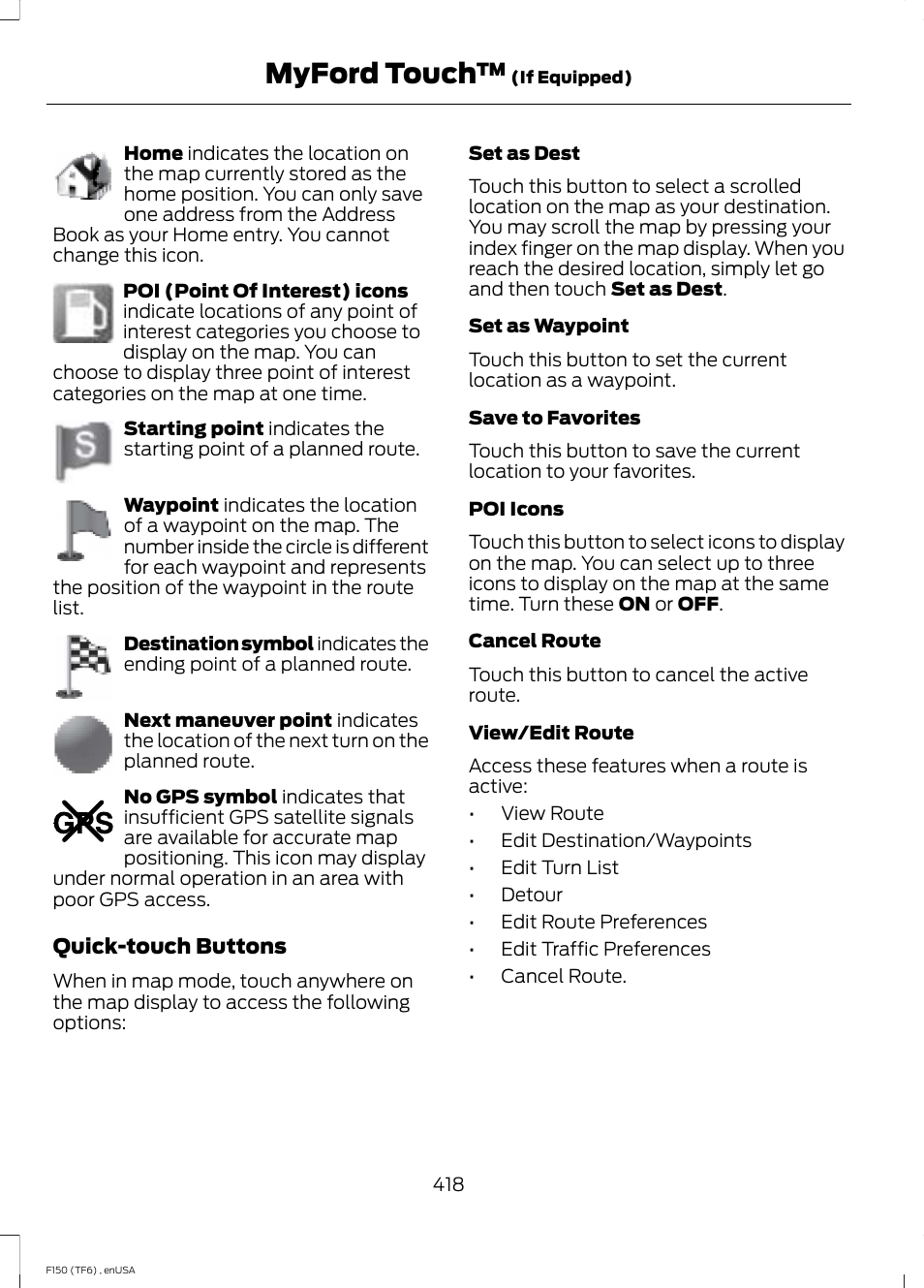 Myford touch | FORD 2014 F-150 Raptor v.2 User Manual | Page 421 / 470