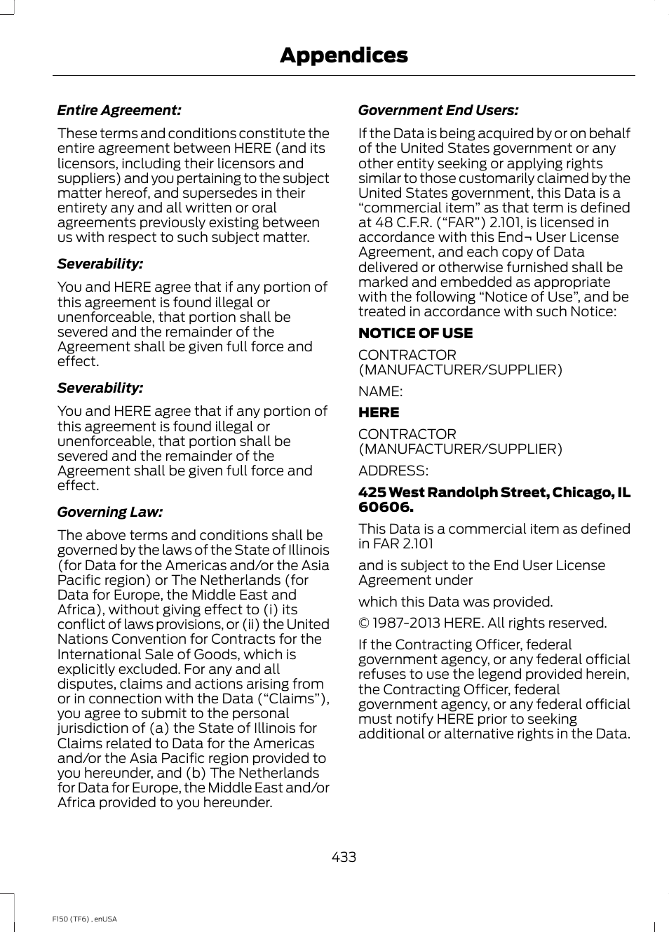 Appendices | FORD 2014 F-150 Raptor v.2 User Manual | Page 436 / 470