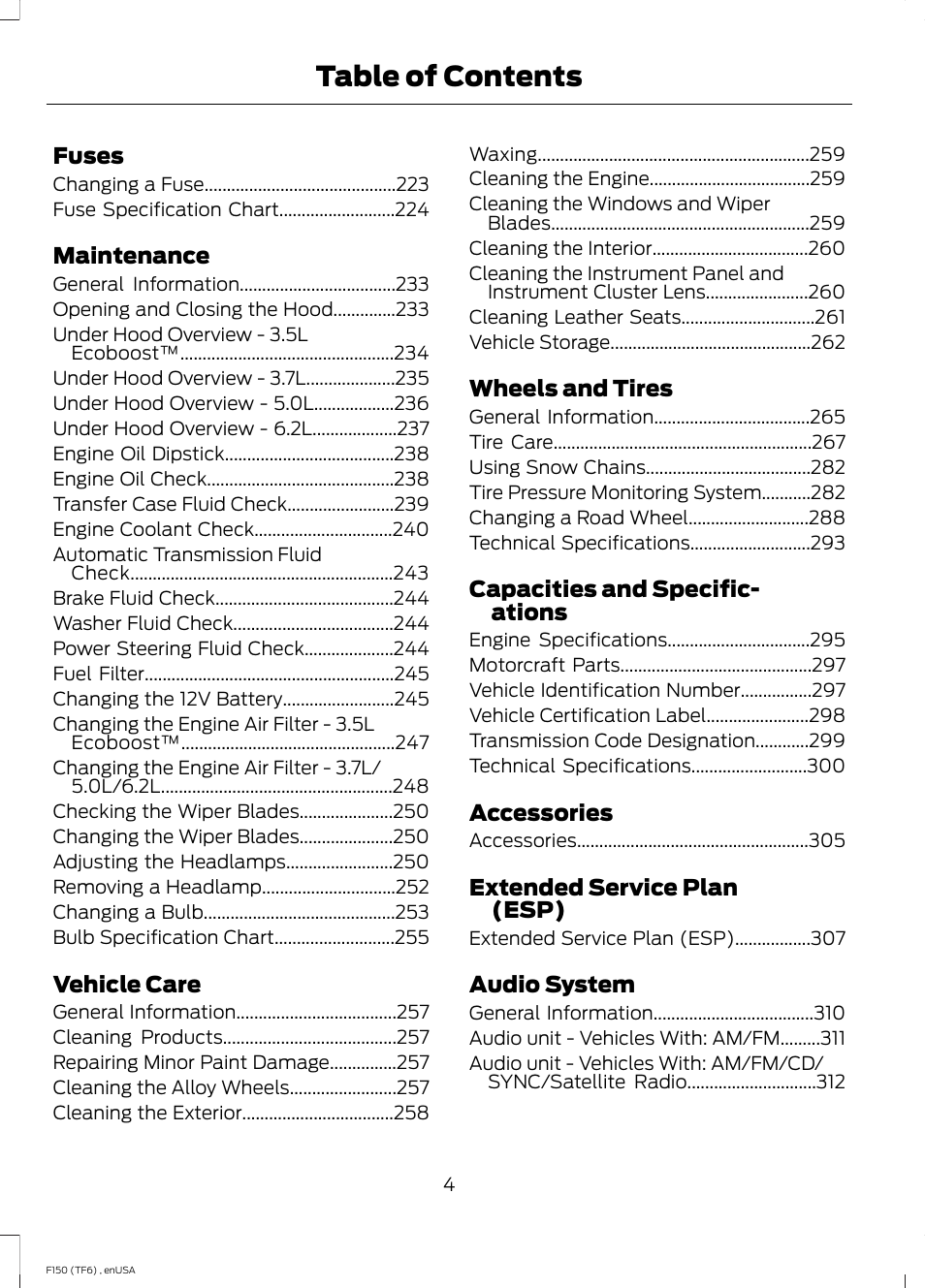 FORD 2014 F-150 Raptor v.2 User Manual | Page 7 / 470