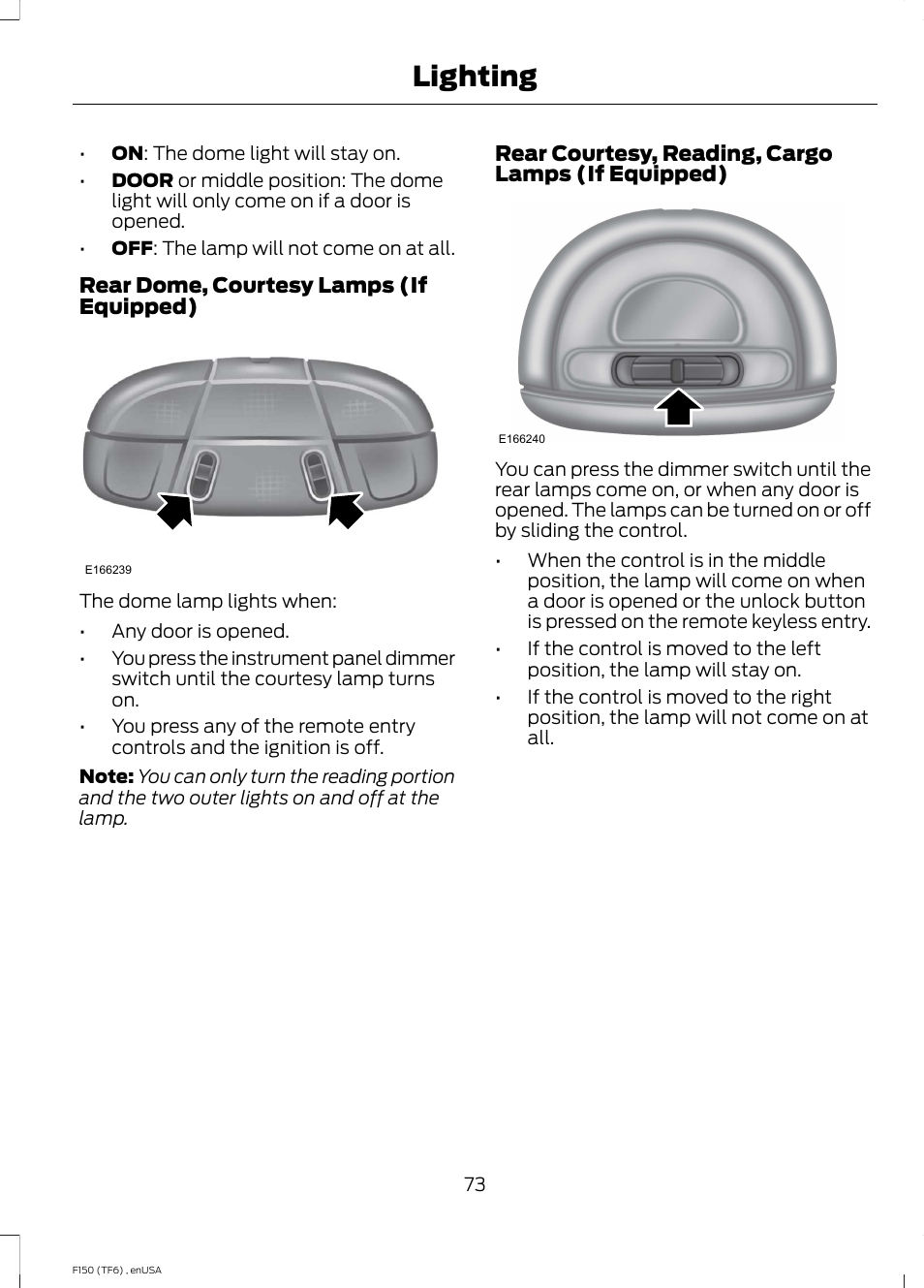 Lighting | FORD 2014 F-150 Raptor v.2 User Manual | Page 76 / 470