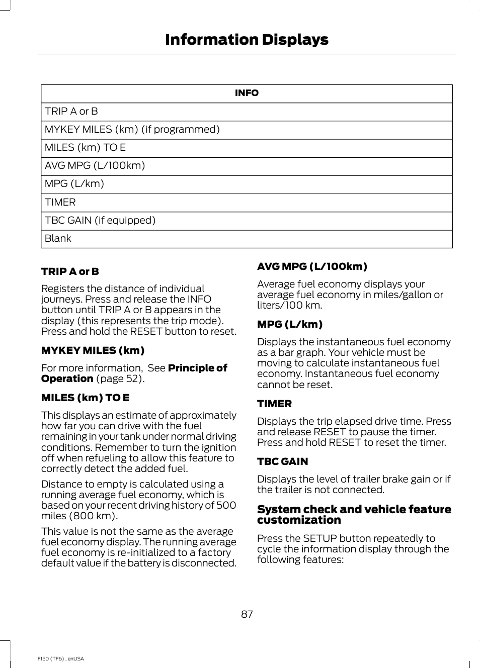 Information displays | FORD 2014 F-150 Raptor v.2 User Manual | Page 90 / 470