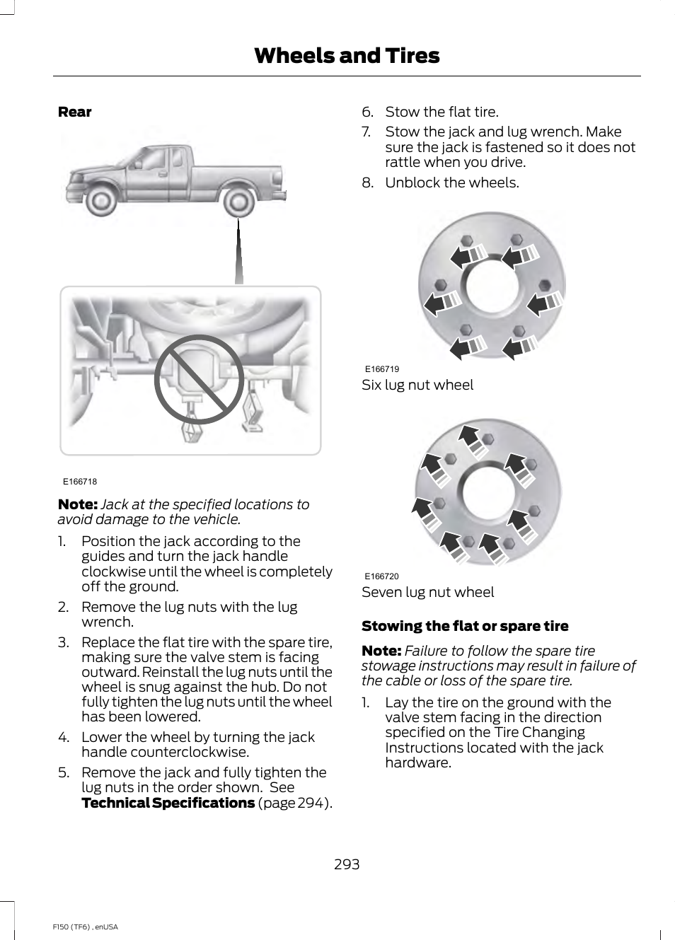 Wheels and tires | FORD 2014 F-150 Raptor v.3 User Manual | Page 296 / 472