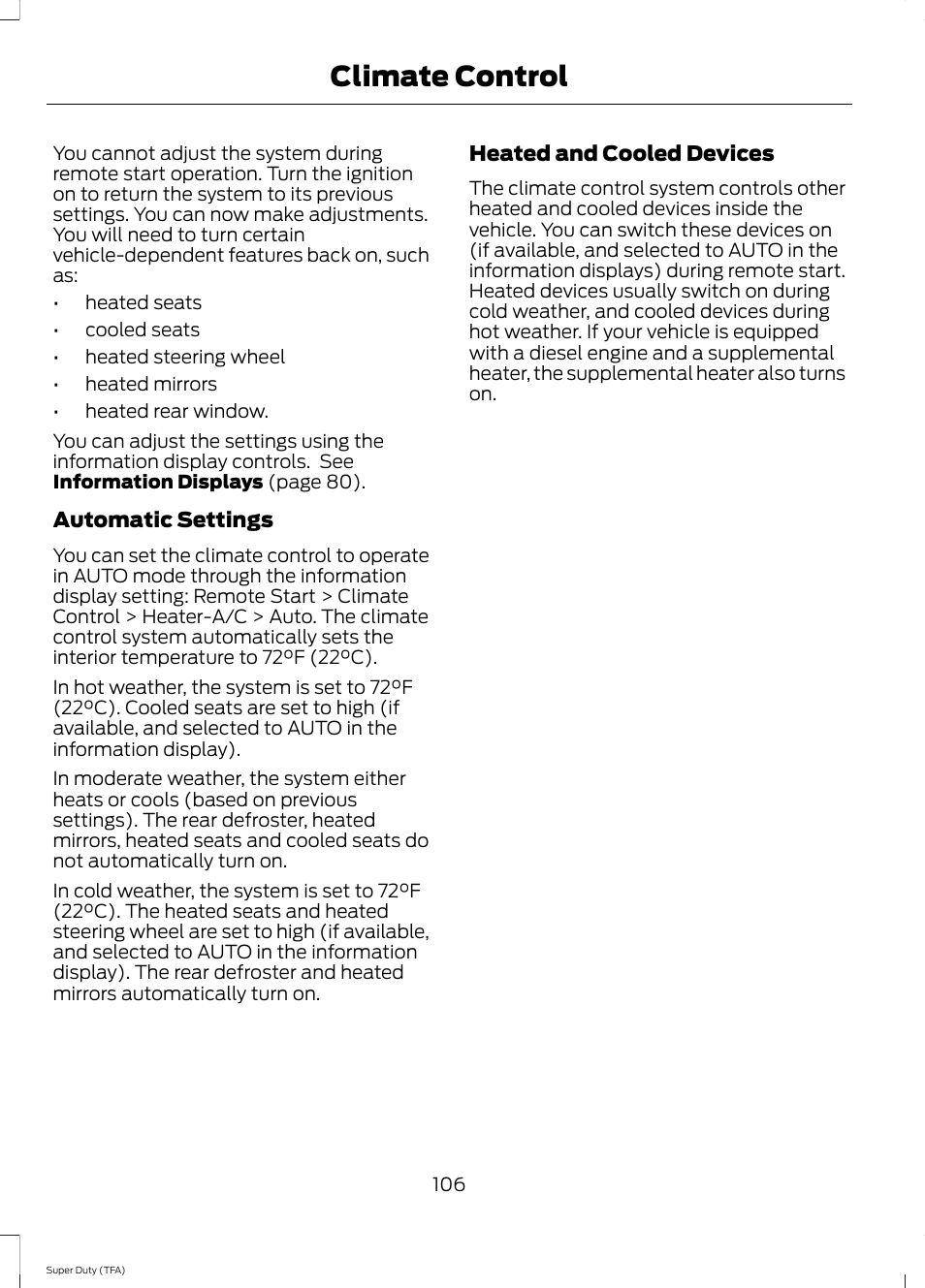 Climate control | FORD 2014 F-550 v.1 User Manual | Page 109 / 458