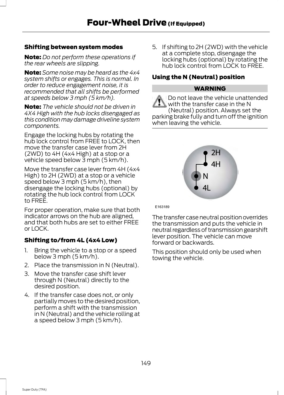 Four-wheel drive | FORD 2014 F-550 v.1 User Manual | Page 152 / 458