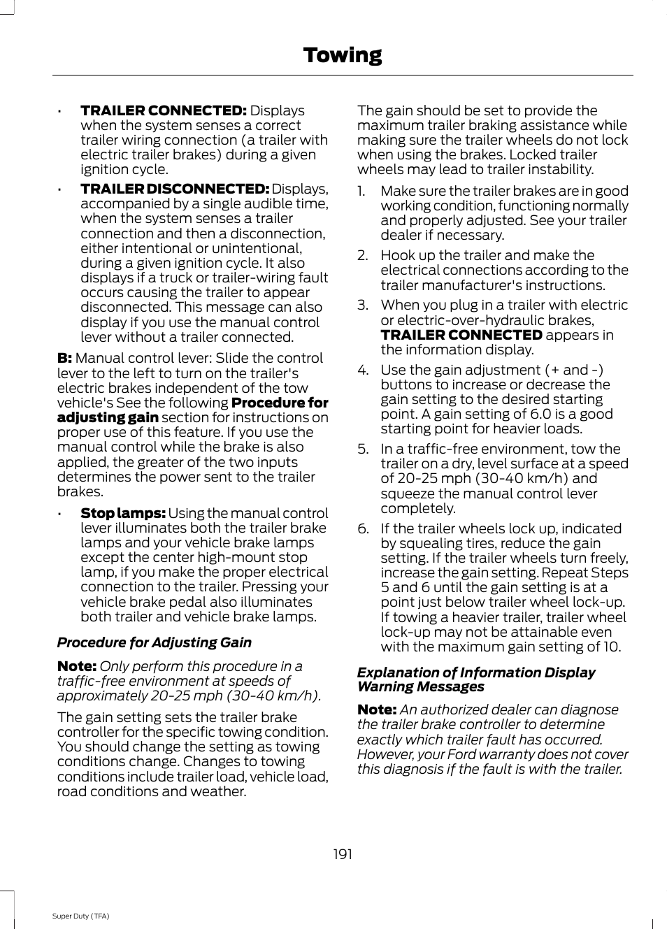 Towing | FORD 2014 F-550 v.1 User Manual | Page 194 / 458