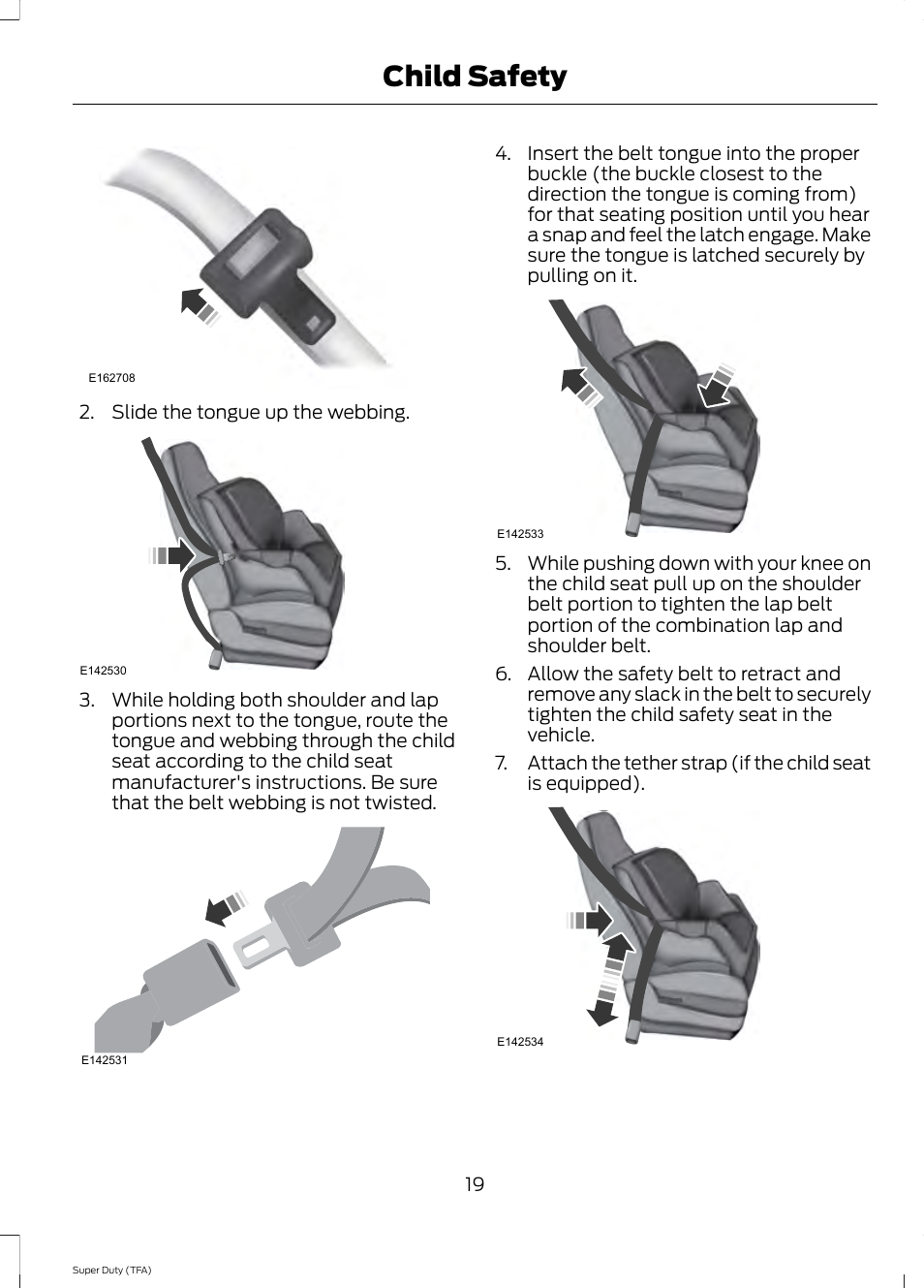 Child safety | FORD 2014 F-550 v.1 User Manual | Page 22 / 458