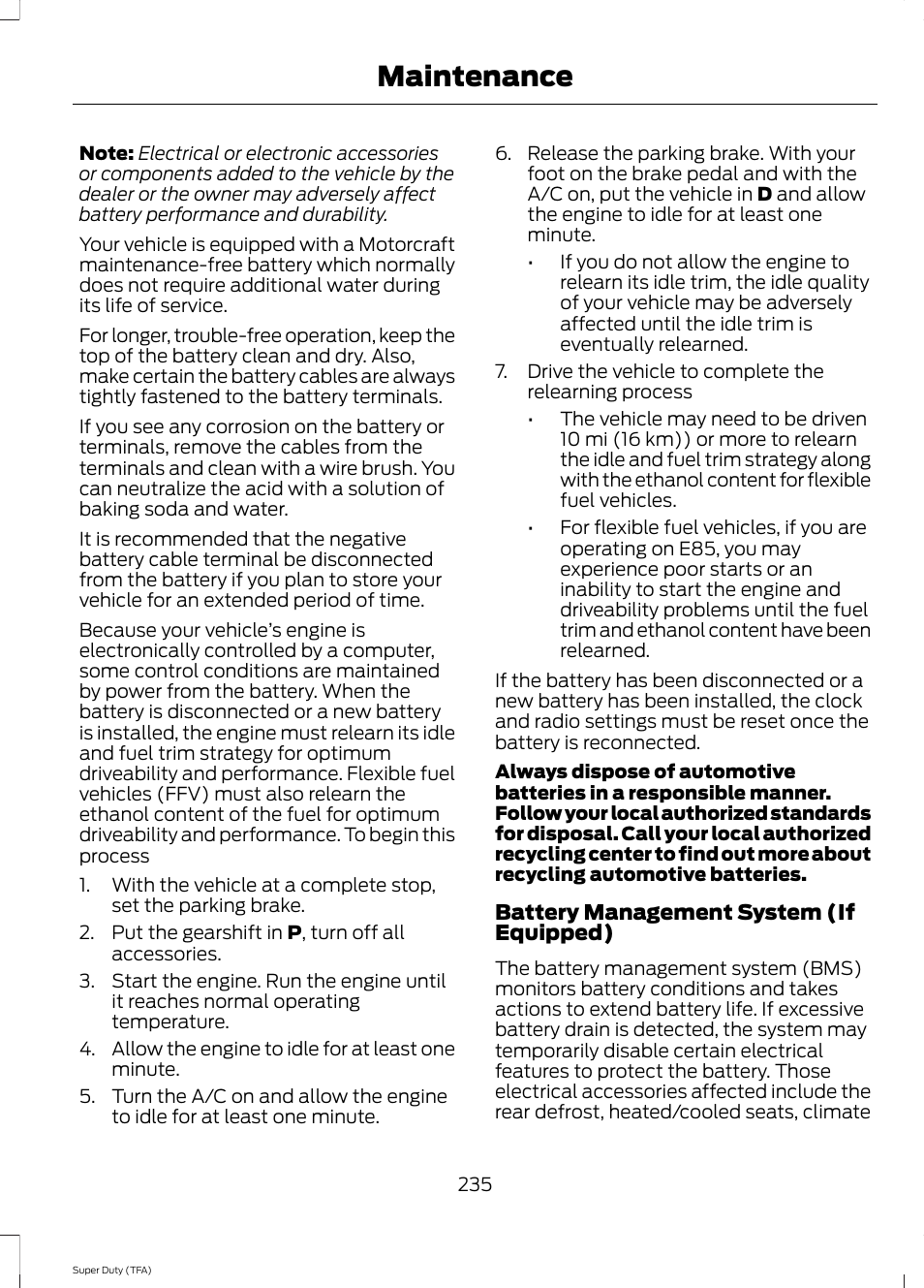Maintenance | FORD 2014 F-550 v.1 User Manual | Page 238 / 458