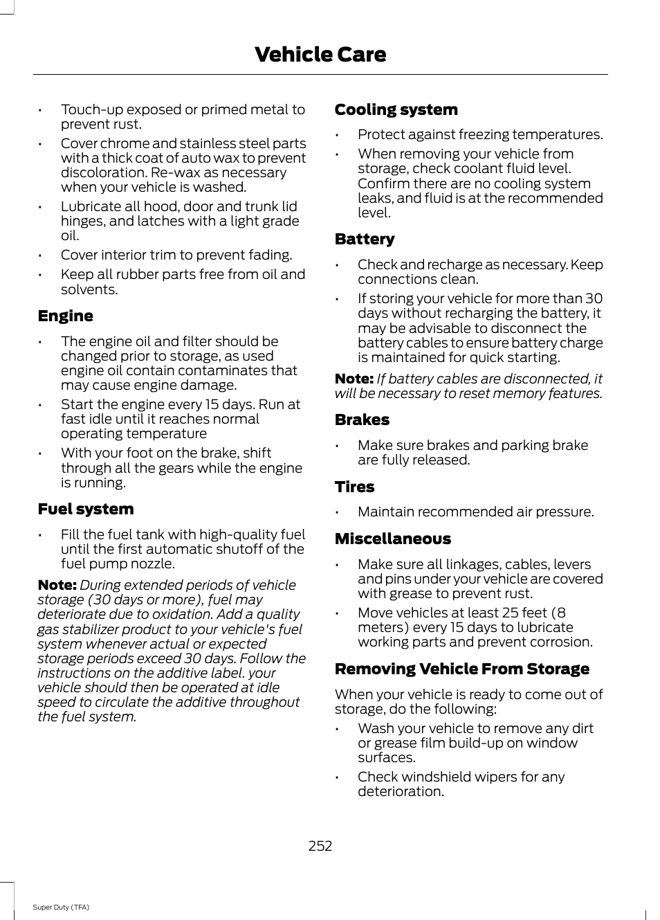 Vehicle care | FORD 2014 F-550 v.1 User Manual | Page 255 / 458