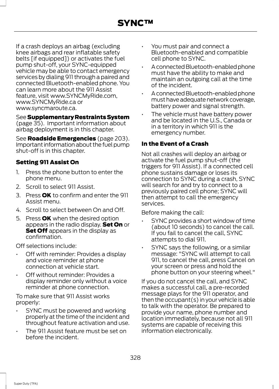 Sync | FORD 2014 F-550 v.1 User Manual | Page 331 / 458