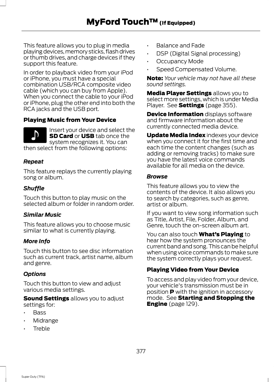 Myford touch | FORD 2014 F-550 v.1 User Manual | Page 380 / 458