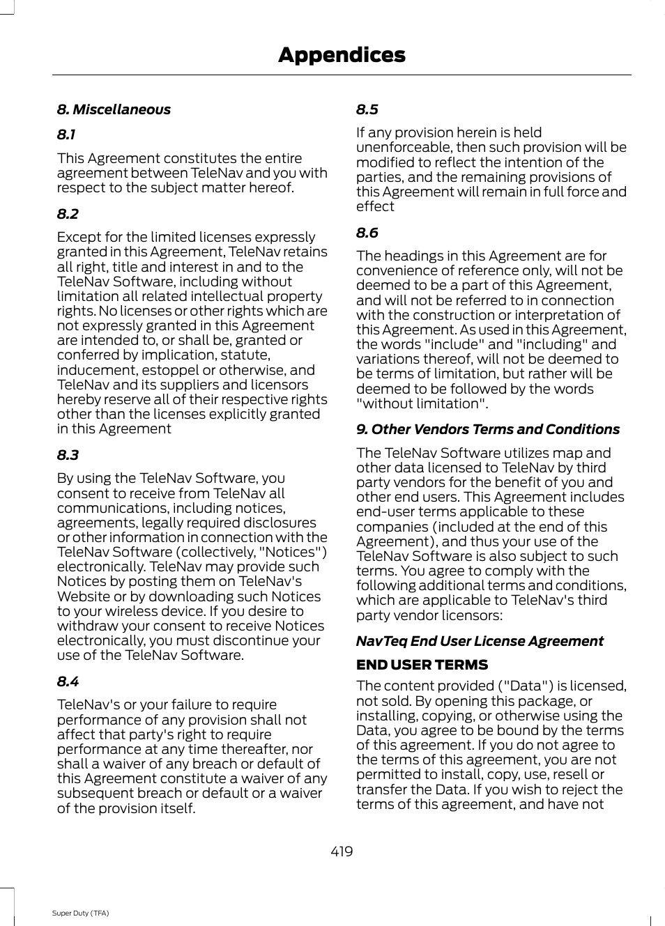 Appendices | FORD 2014 F-550 v.1 User Manual | Page 422 / 458