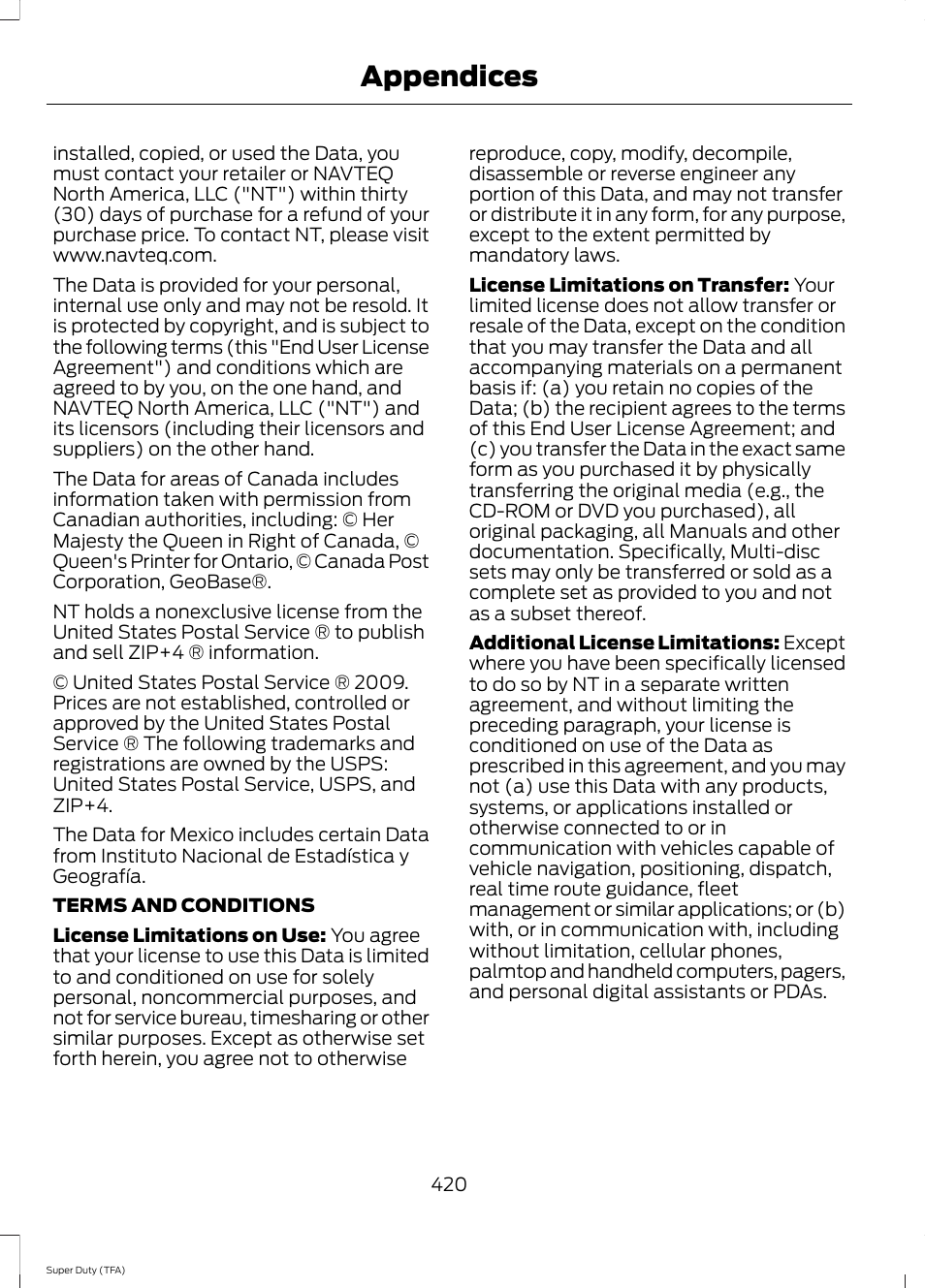 Appendices | FORD 2014 F-550 v.1 User Manual | Page 423 / 458