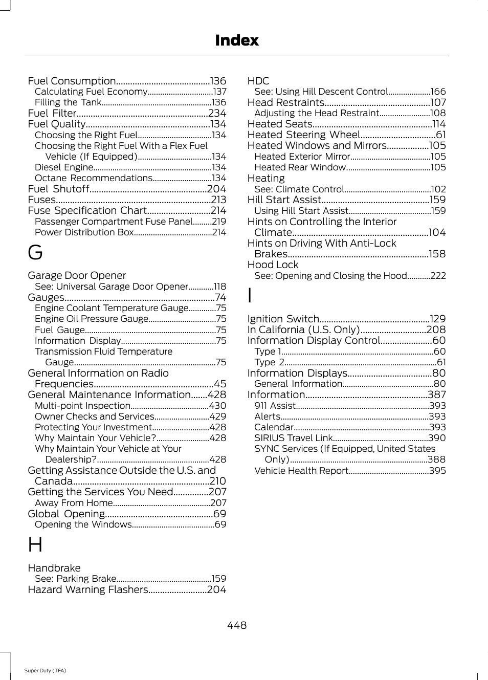 Index | FORD 2014 F-550 v.1 User Manual | Page 451 / 458