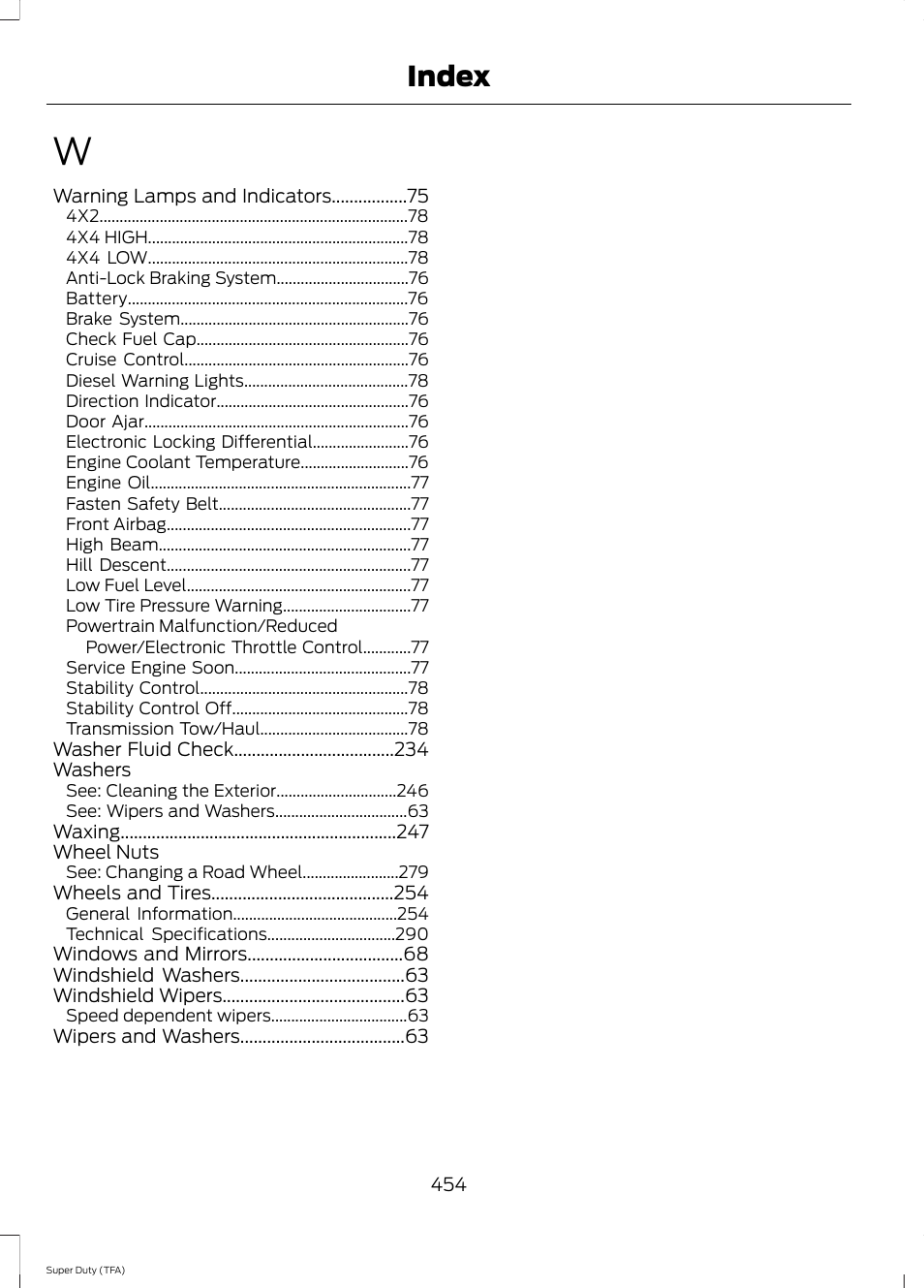 Index | FORD 2014 F-550 v.1 User Manual | Page 457 / 458
