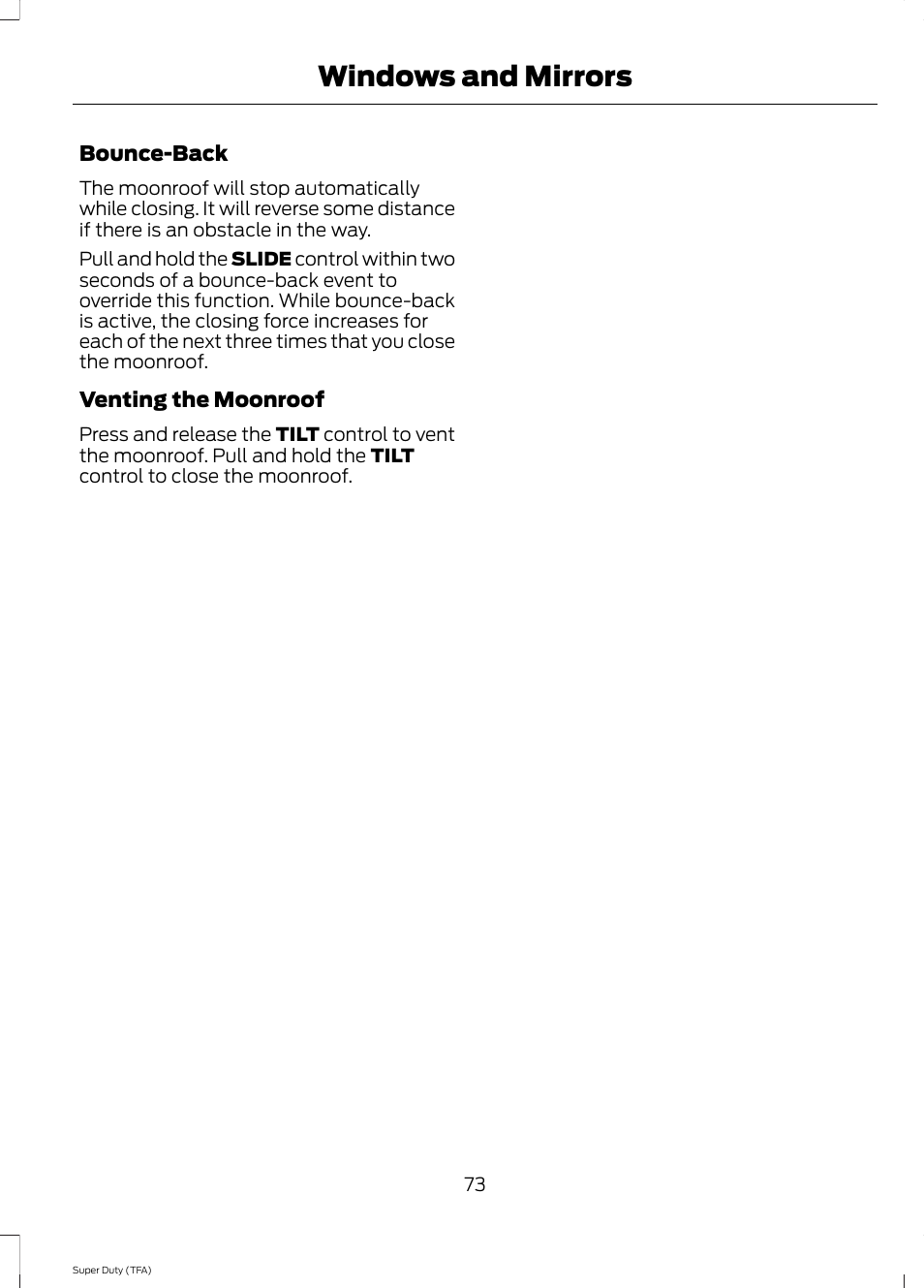 Windows and mirrors | FORD 2014 F-550 v.1 User Manual | Page 76 / 458
