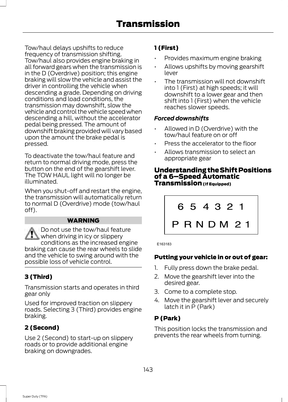 Transmission | FORD 2014 F-550 v.2 User Manual | Page 146 / 460