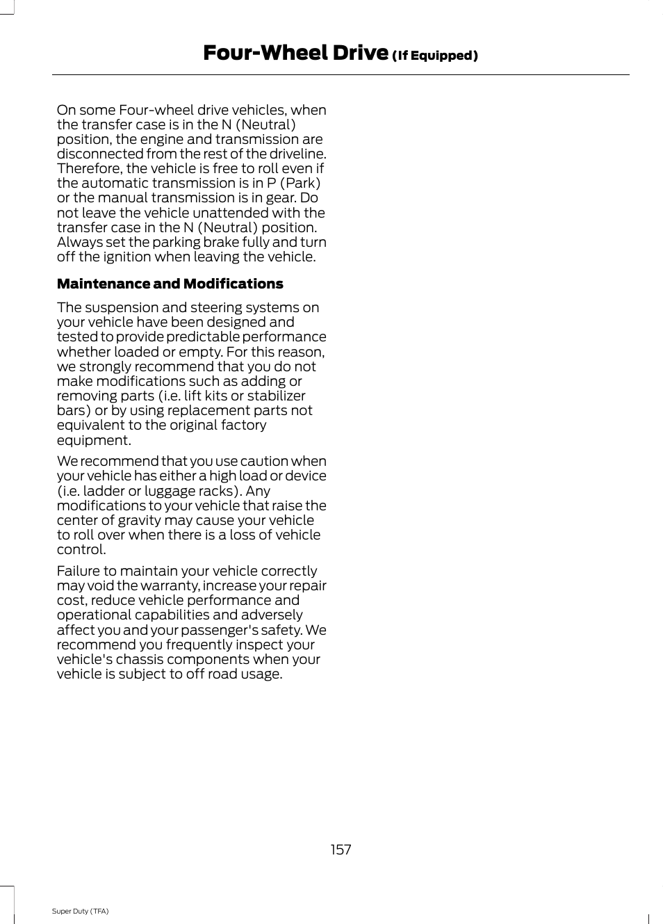 Four-wheel drive | FORD 2014 F-550 v.2 User Manual | Page 160 / 460