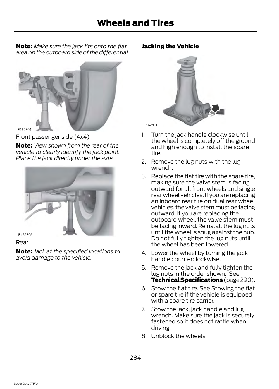 Wheels and tires | FORD 2014 F-550 v.2 User Manual | Page 287 / 460