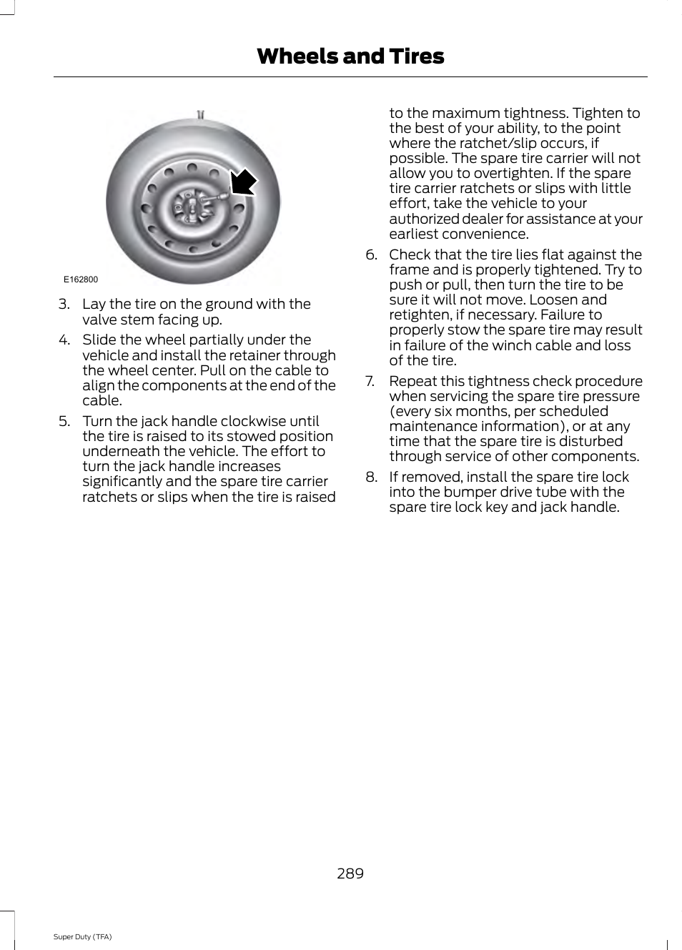 Wheels and tires | FORD 2014 F-550 v.2 User Manual | Page 292 / 460