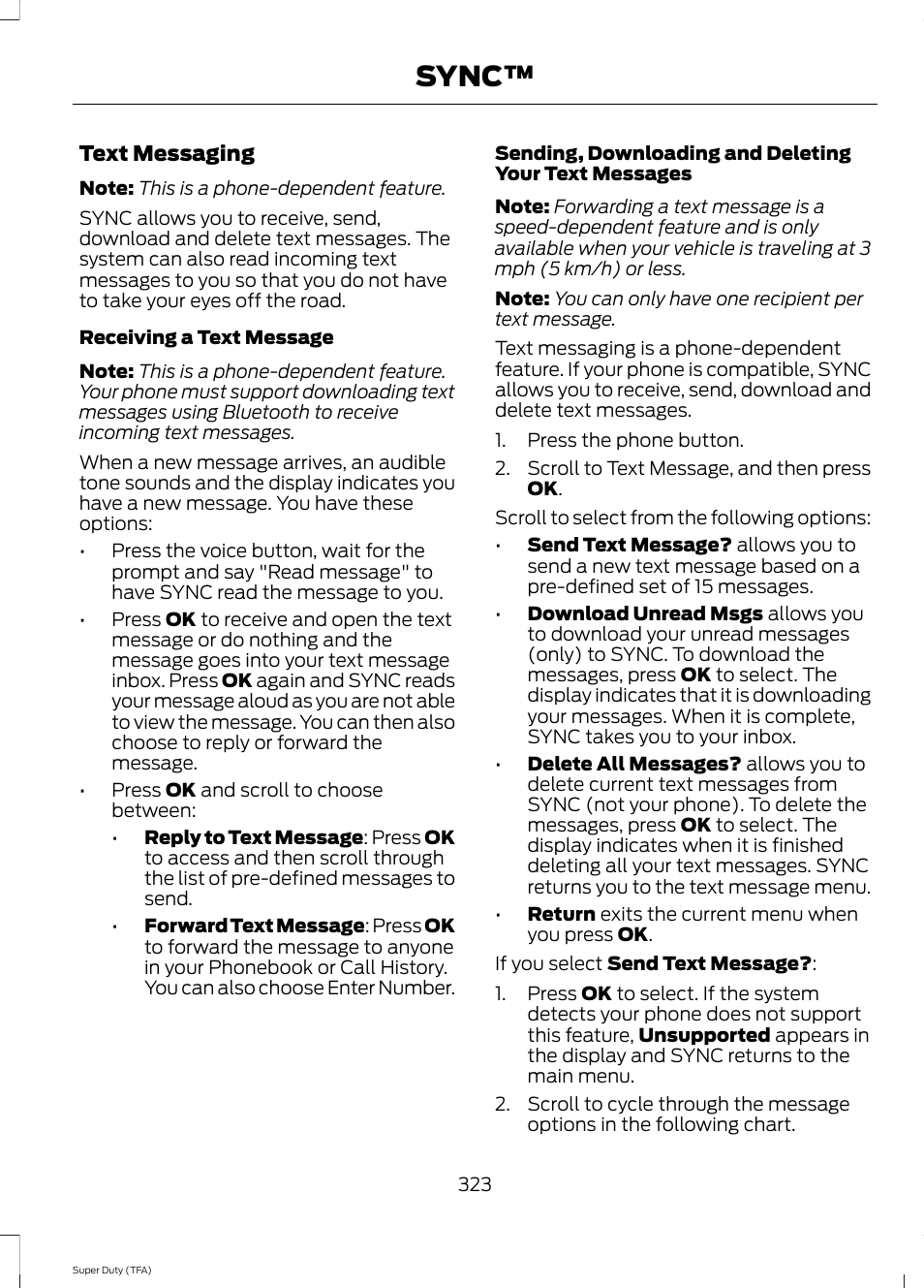 Sync | FORD 2014 F-550 v.2 User Manual | Page 326 / 460