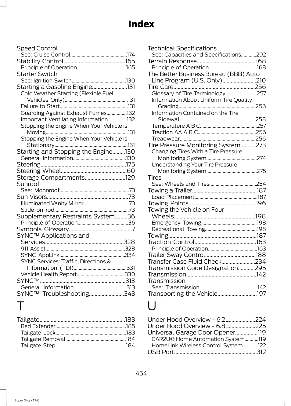 Index | FORD 2014 F-550 v.2 User Manual | Page 457 / 460