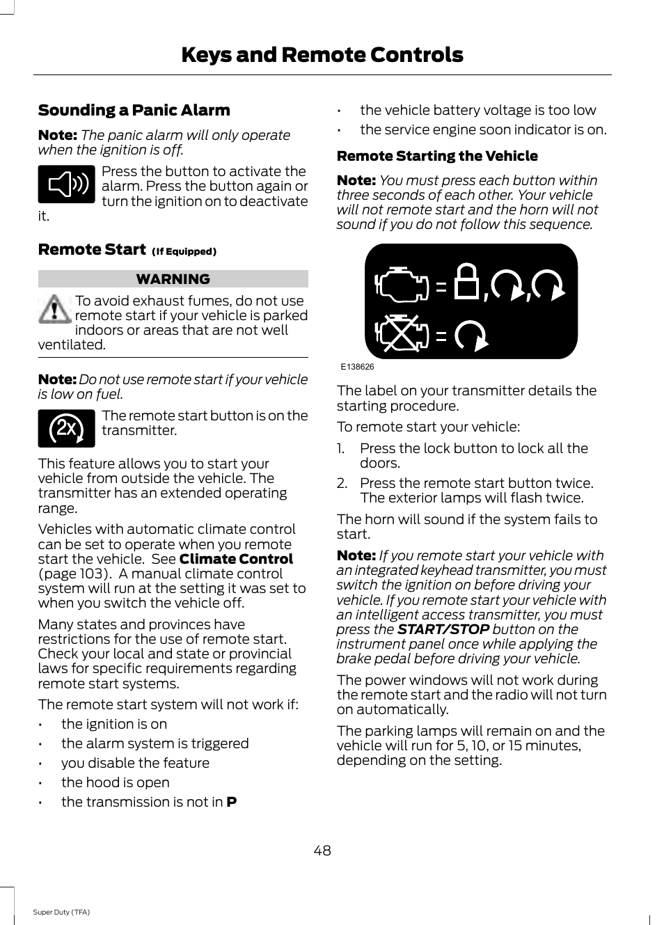 Keys and remote controls | FORD 2014 F-550 v.2 User Manual | Page 51 / 460