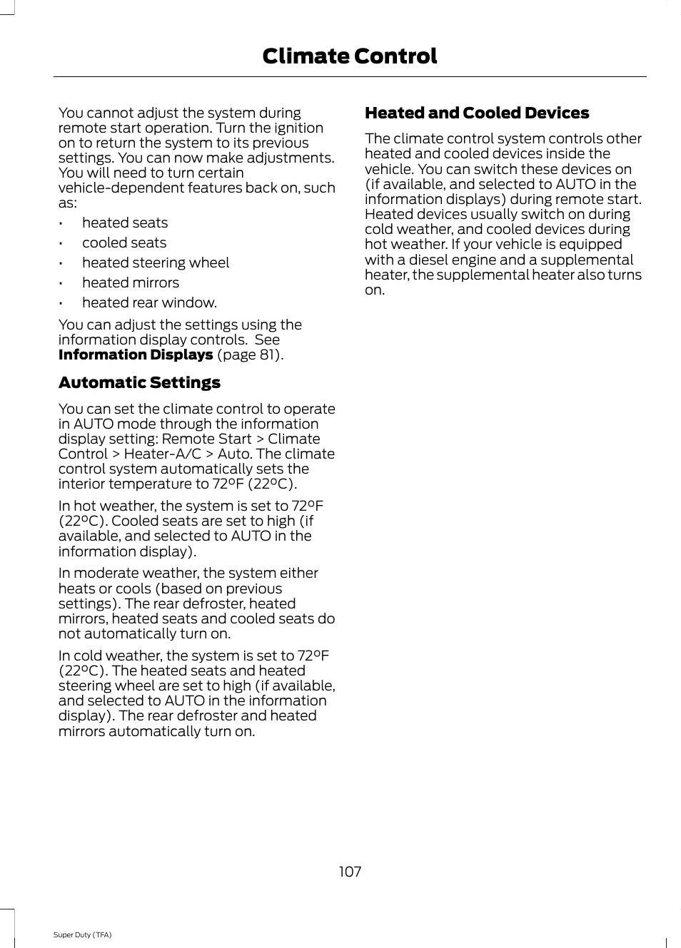 Climate control | FORD 2014 F-550 v.3 User Manual | Page 110 / 460