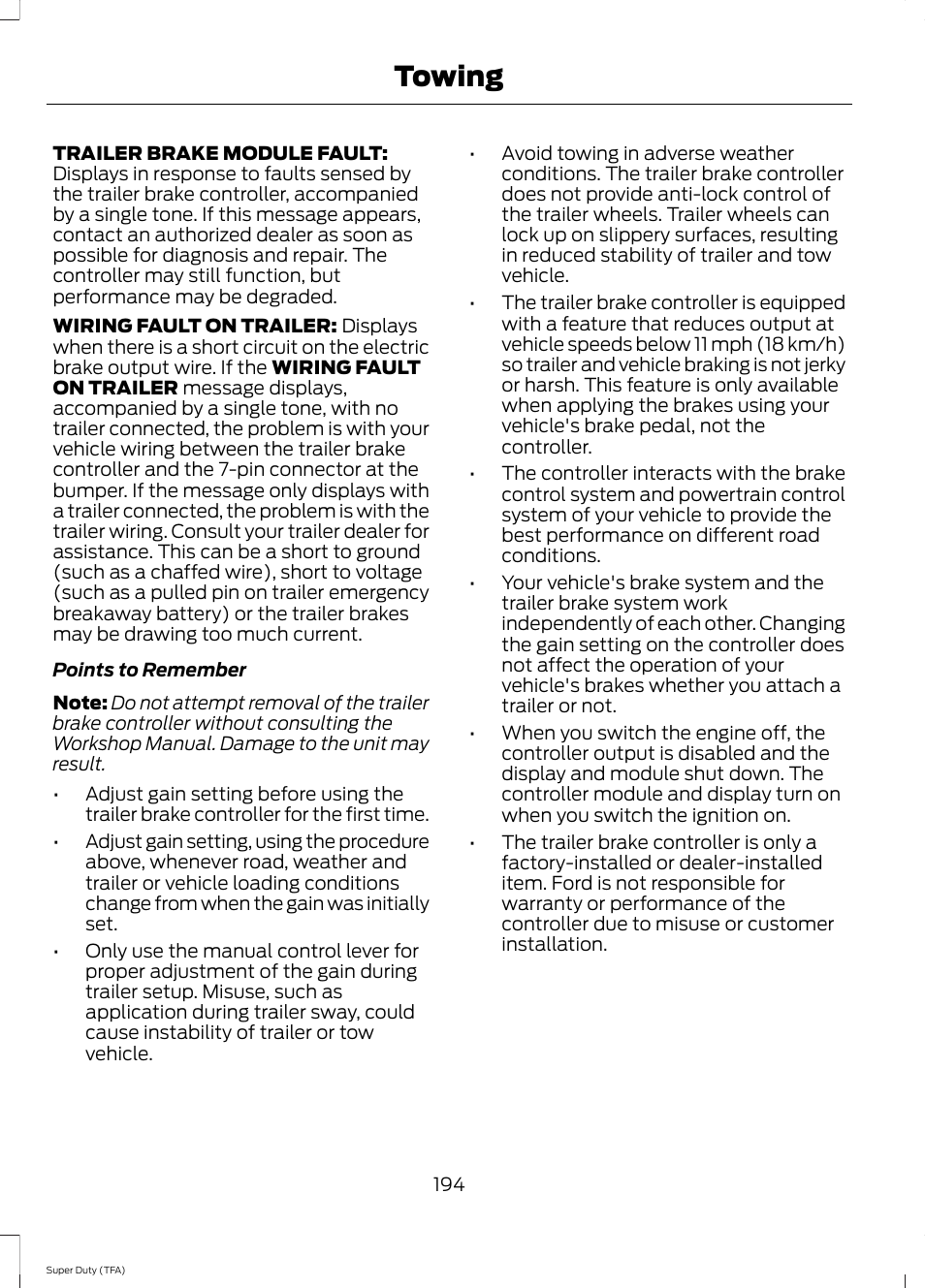 Towing | FORD 2014 F-550 v.3 User Manual | Page 197 / 460