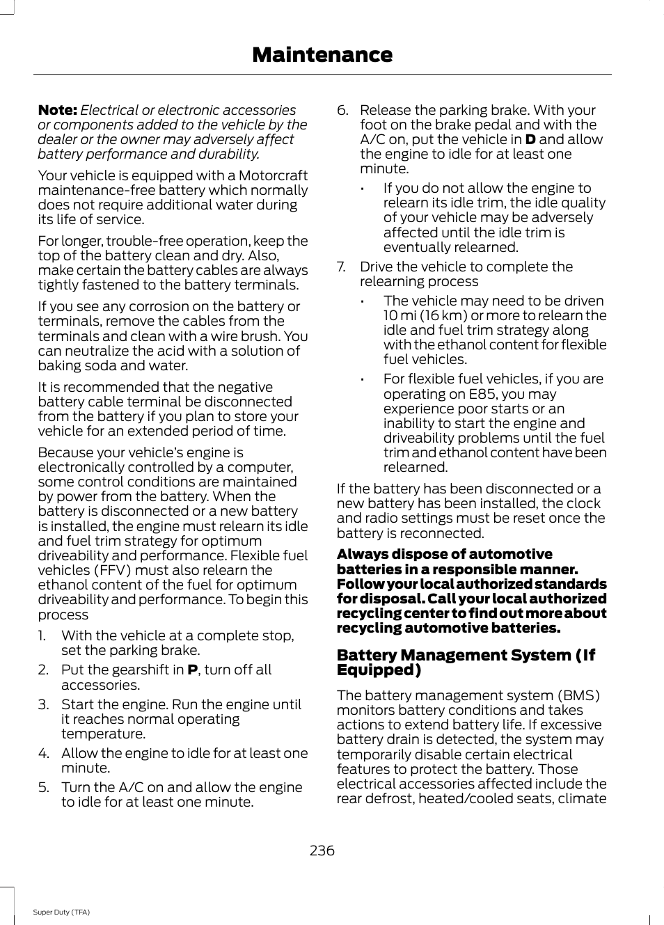 Maintenance | FORD 2014 F-550 v.3 User Manual | Page 239 / 460