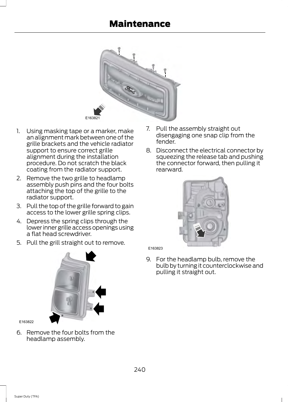 Maintenance | FORD 2014 F-550 v.3 User Manual | Page 243 / 460