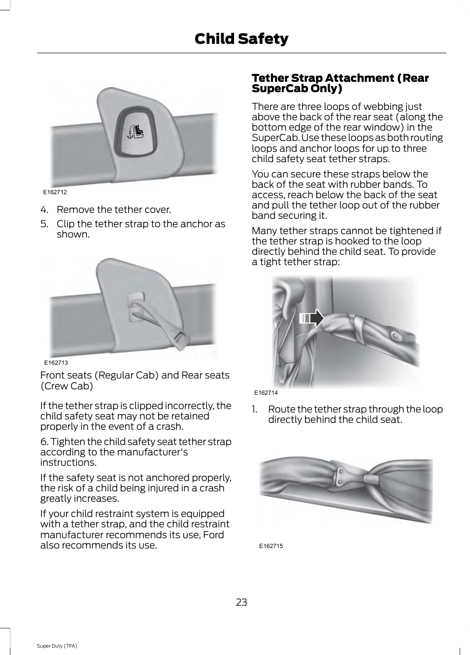Child safety | FORD 2014 F-550 v.3 User Manual | Page 26 / 460