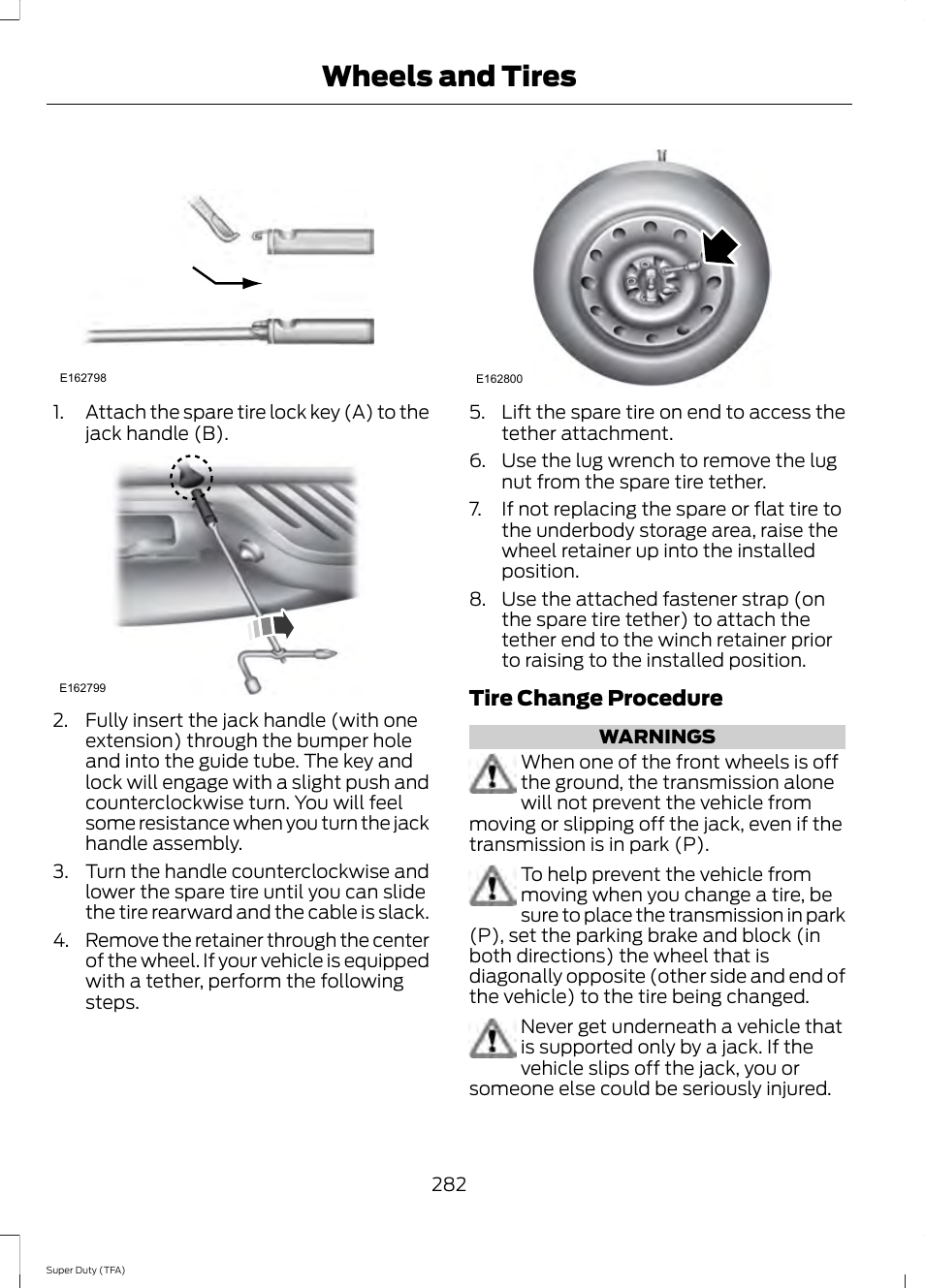 Wheels and tires, Ab a b | FORD 2014 F-550 v.3 User Manual | Page 285 / 460