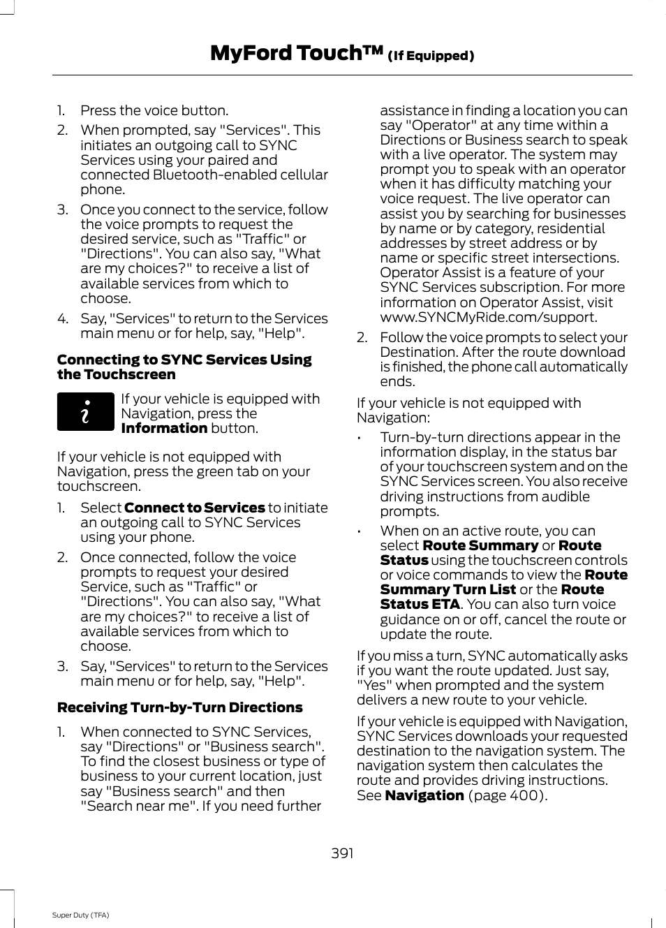 Myford touch | FORD 2014 F-550 v.3 User Manual | Page 394 / 460