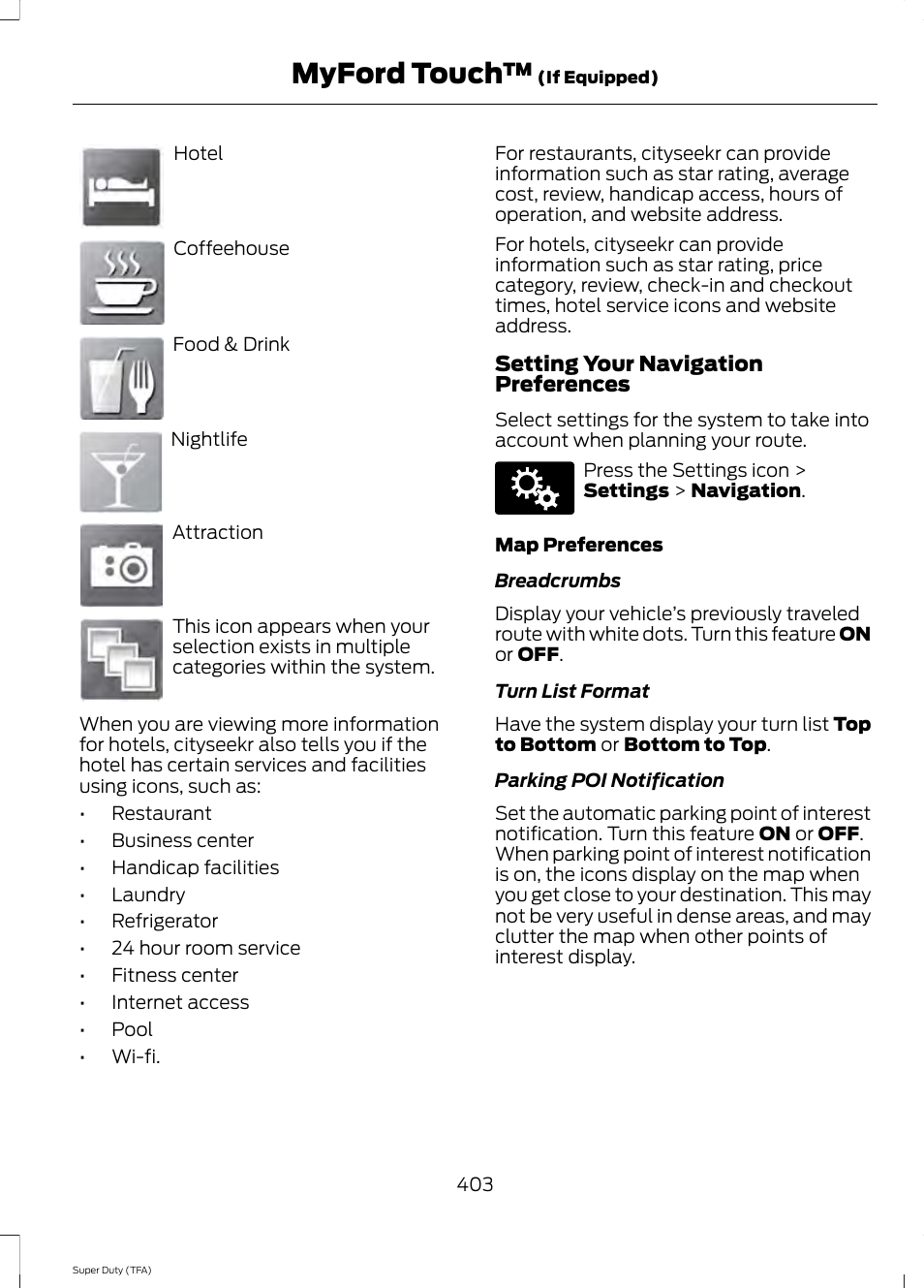Myford touch | FORD 2014 F-550 v.3 User Manual | Page 406 / 460