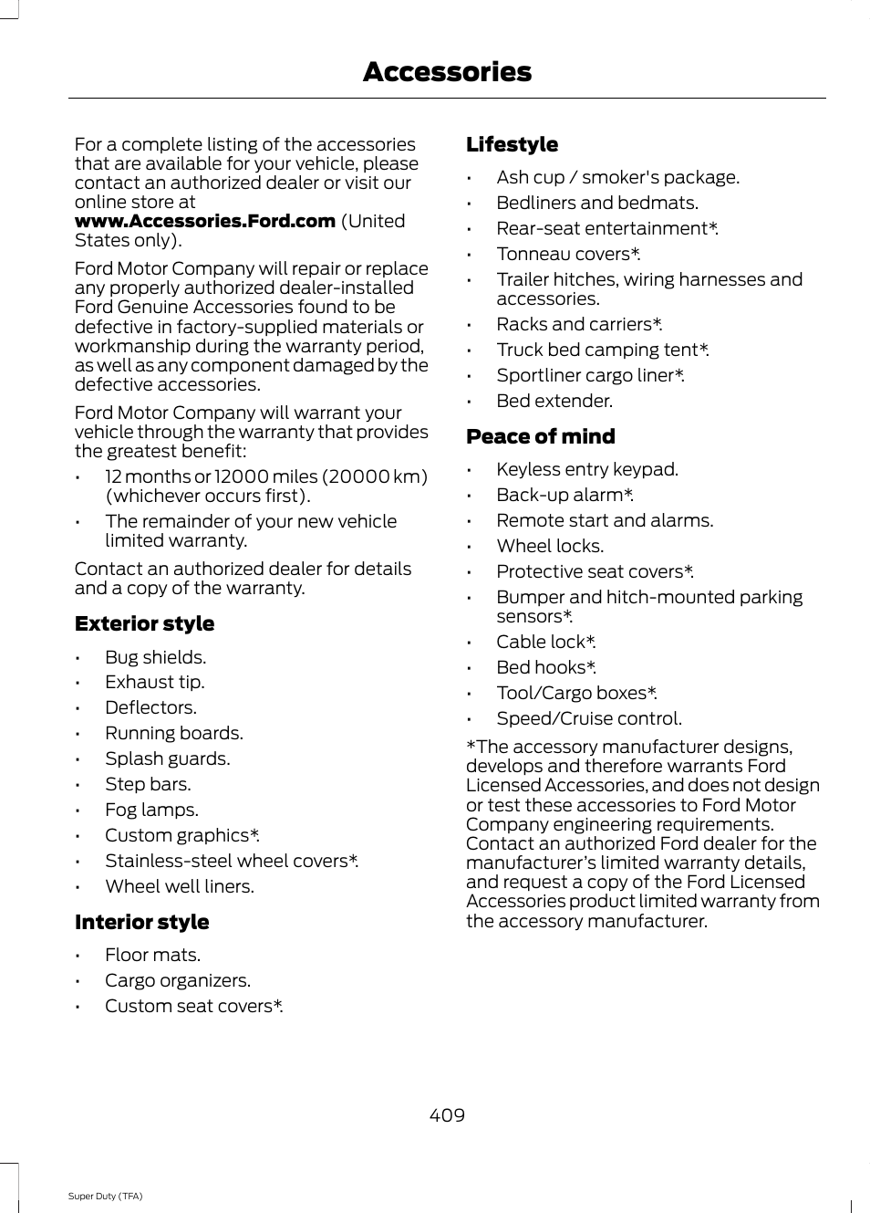 Accessories | FORD 2014 F-550 v.3 User Manual | Page 412 / 460