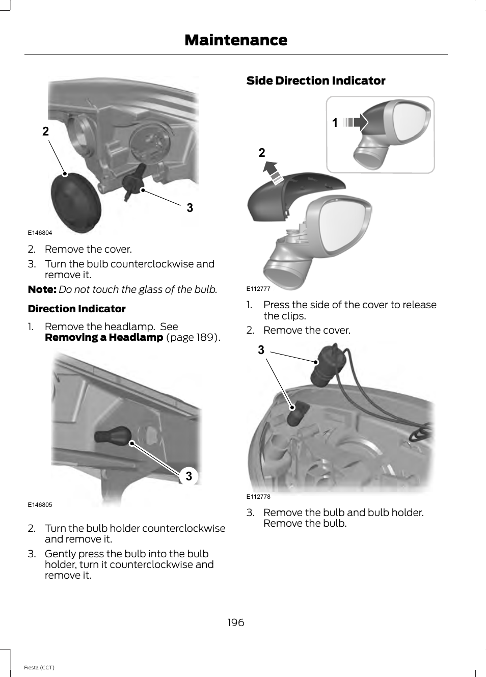 Maintenance | FORD 2014 Fiesta v.1 User Manual | Page 199 / 396