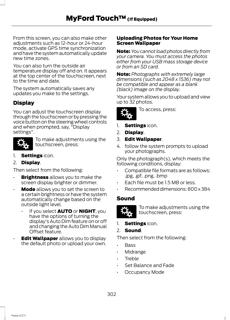 Myford touch | FORD 2014 Fiesta v.1 User Manual | Page 305 / 396